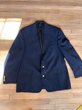 Palm Beach Sport Coat Club Jacket Navy with Gold Trophy Buttons see measurements